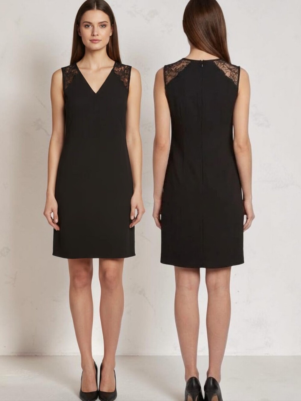 ALLSAINTS Prism Black Lace Trimmed Mini Dress - Size 4